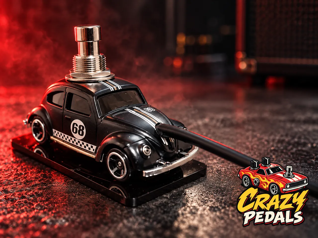 Pedal Fusca preto número 68